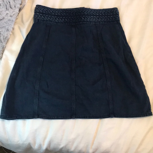 Free people black jean skirt - Picture 2 of 3